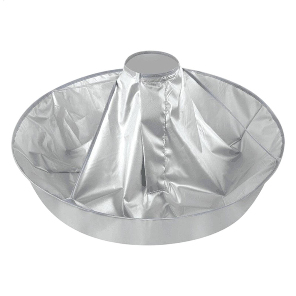 Silver Oilproof Hair Cutting Cape, -Coated Haircut Robe, Portable Umbrella Apron, Adjustable 60Cm, For Home Barbershop Salon