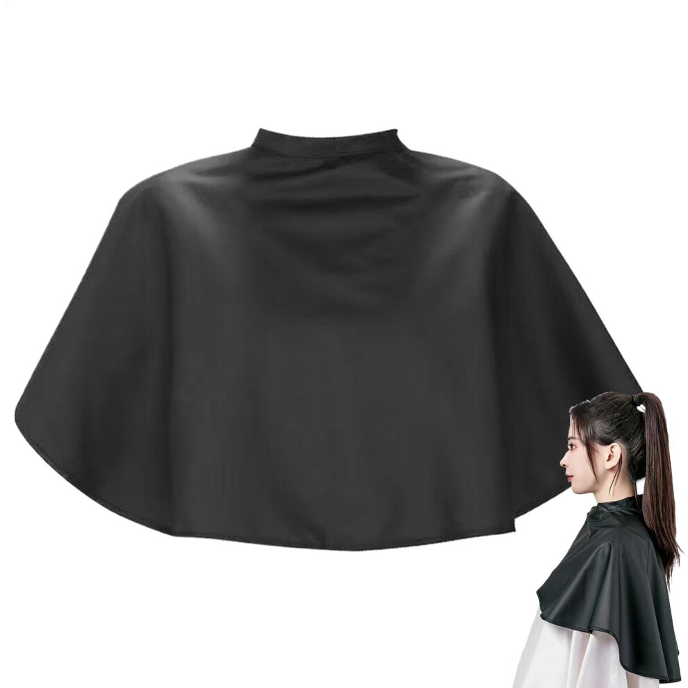 Hair Dye Cape Short Length Professional Salon Cape, Adjustable Hairdressing Apron, Black Cape For Salon