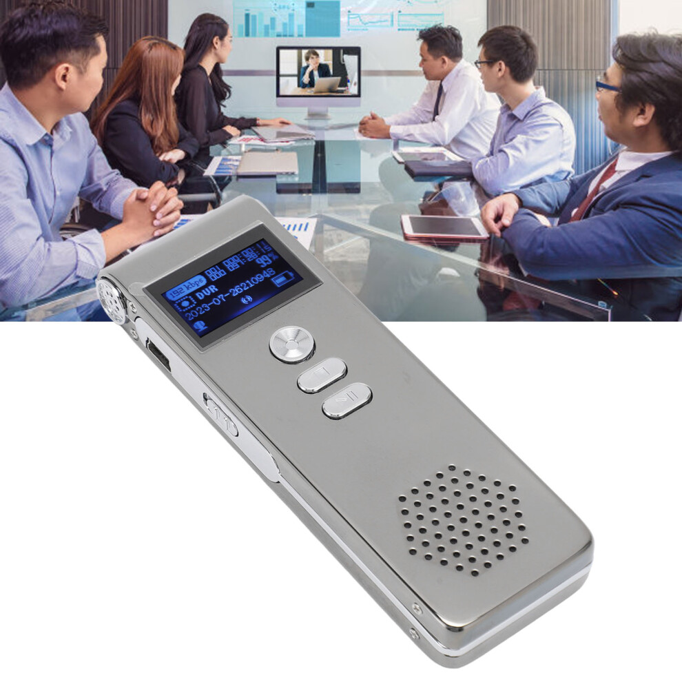 Digital Voice Recorder 16G Mp3/Wav 192Kbps Noise Cancel Dual Mic 5031349582785