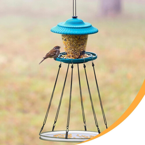 Bird Seed Tray For Garden Easy Installation Multi Color 40 cm Diameter 1