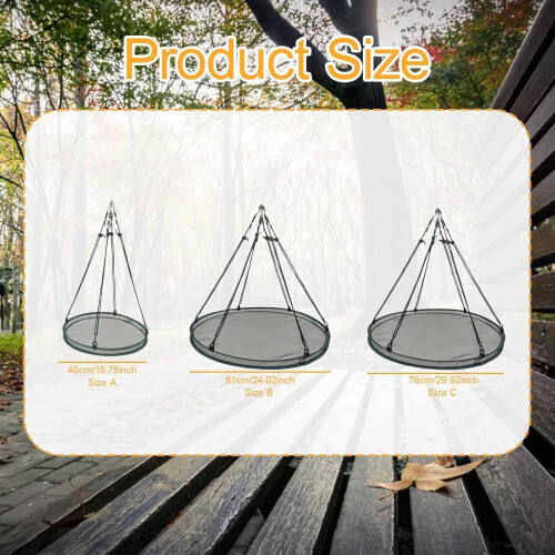 Bird Seed Tray For Garden Easy Installation Multi Color 40 cm Diameter 2