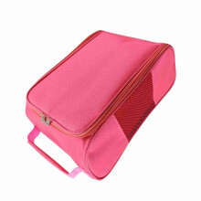 Breathable Oxford Golf Shoe Bag – 23x15x33cm, Black/Pink/Blue