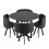 Comfy Living (Black, Black) 90cm Square Dining Table Set with 4 Chairs Various Colours 3