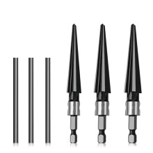 Bridge Pin Carbon Steel Tapered Reamer Tool Hex Shank Chamfer Taper Set Handheld Hole Opener 5-22mm Hex Handle