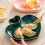 Ceramic Heart Shape Dumpling Storage Plate For Household Use 2