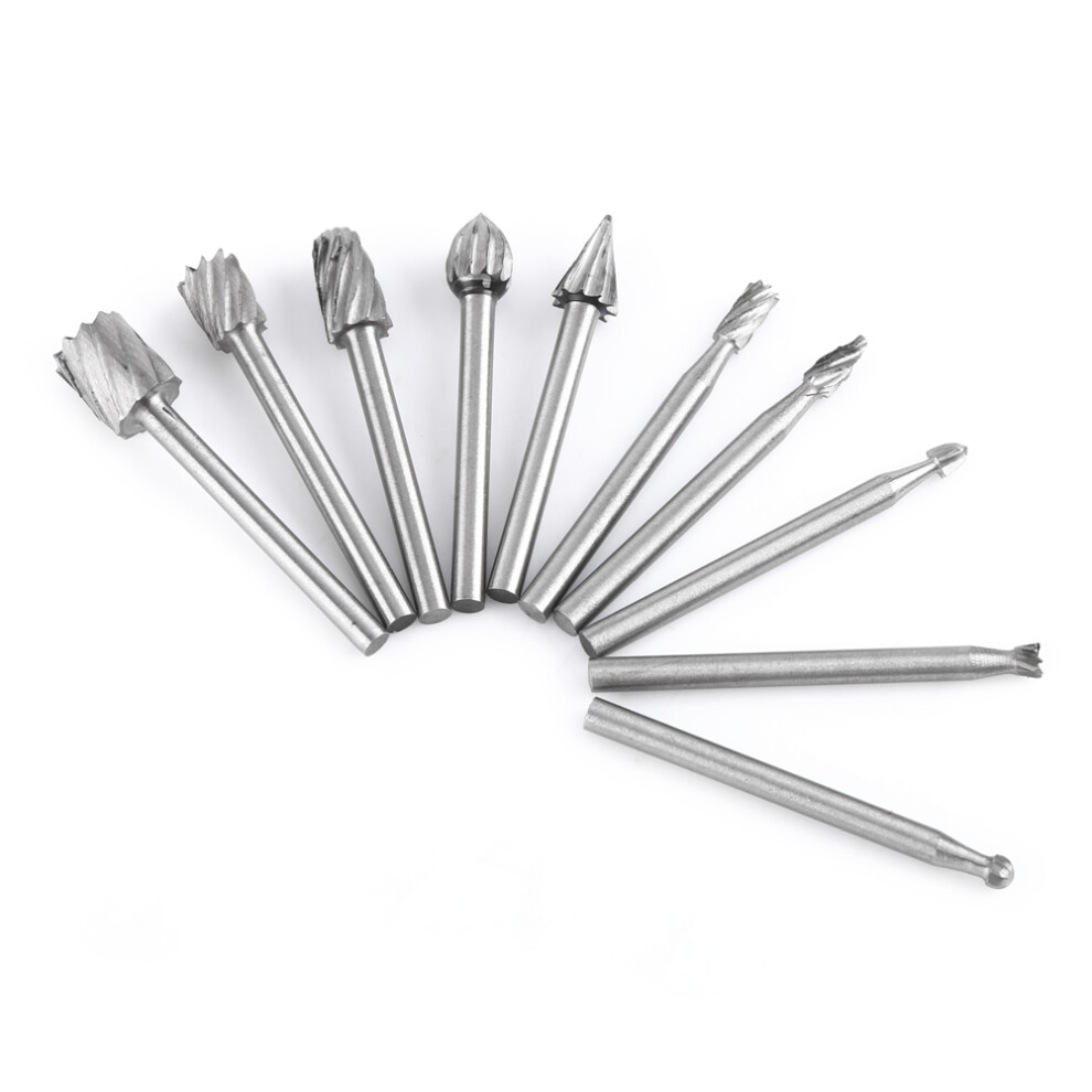 10pcs High Speed Steel Burrs Rotary Files