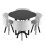 Comfy Living (Black, White) 90cm Square Dining Table Set with 4 Chairs Various Colours 7