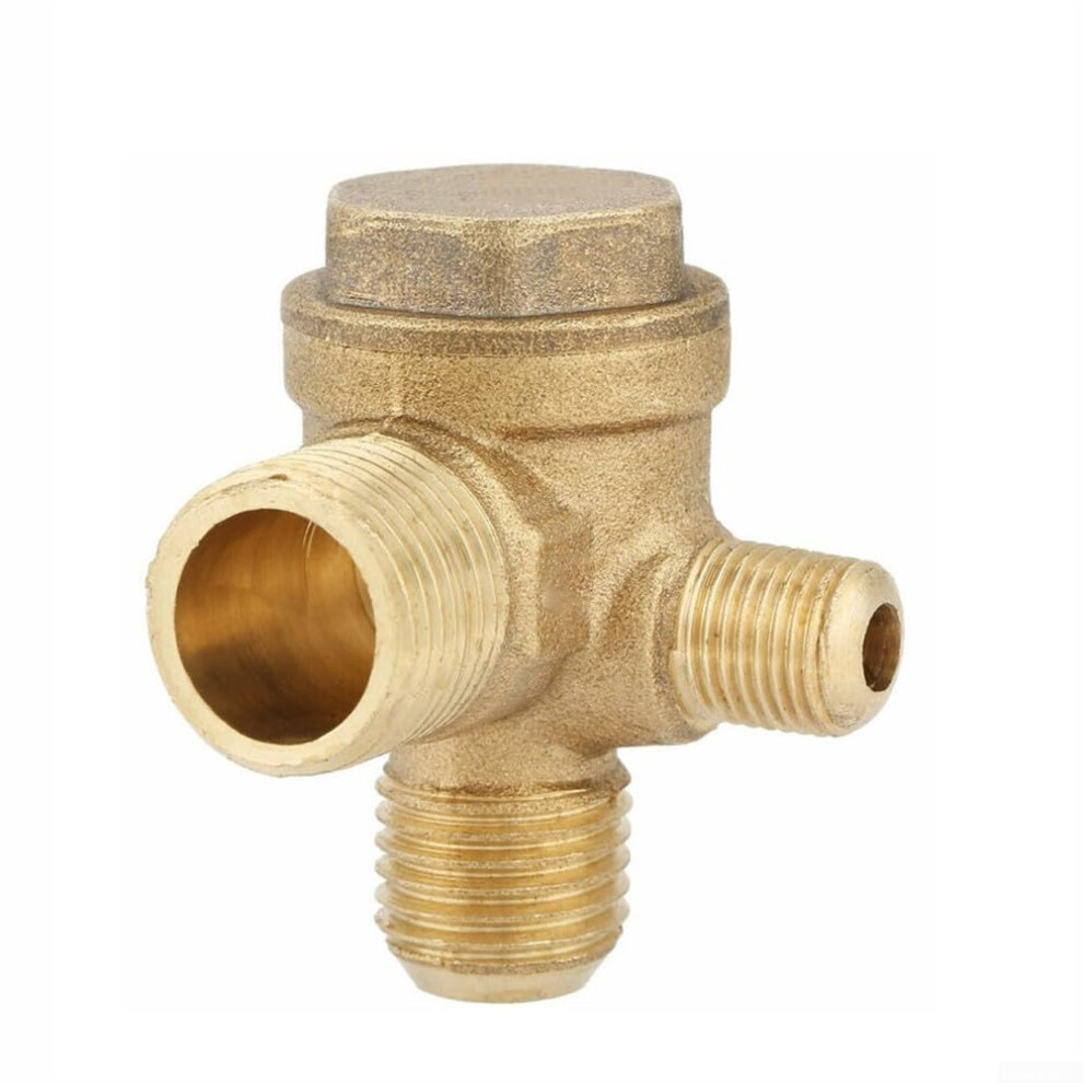 3 Port Brass Check Valve Connector Tool Male Threaded Ends For Air Compressor Tube Connection And Air Tank Piston Pump 9016109860057