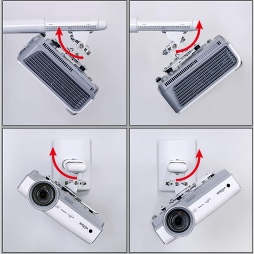 Adjustable Ceiling Wall Projector Mount Stand 360-Degree Rotation 40-60 Cm Extension Universal Compatibility Steel 2
