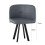 Comfy Living (Black, Grey) 90cm Square Dining Table Set with 4 Chairs Various Colours 6