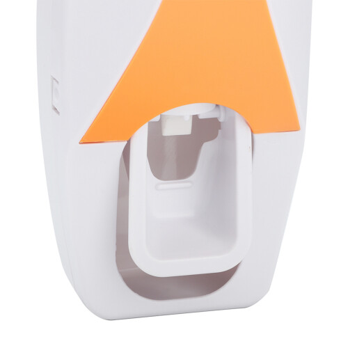 Wall Mounted Toothpaste Dispenser & Toothbrush Holder Set – Orange, ABS+PP