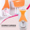 Wall Mounted Toothpaste Dispenser & Toothbrush Holder Set – Orange, ABS+PP 6