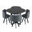 Comfy Living (Black, Grey) 90cm Square Dining Table Set with 4 Chairs Various Colours 7