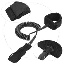 Schwarzes TPU Wassersport Surfen Fußseil 7mm, 300cm