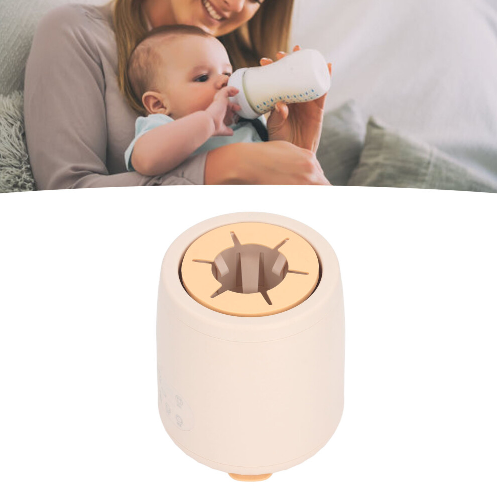 Automatic Baby Milk Bottle Shaker & Heater, 5 Levels, 360 Rotation, Beige