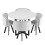 Comfy Living (White, White) 90cm Square Dining Table Set with 4 Chairs Various Colours 7