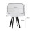 Comfy Living (White, White) 90cm Square Dining Table Set with 4 Chairs Various Colours 3