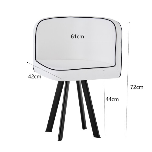 Comfy Living (White, White) 90cm Square Dining Table Set with 4 Chairs Various Colours 2