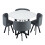 Comfy Living (White, Grey) 90cm Square Dining Table Set with 4 Chairs Various Colours 7