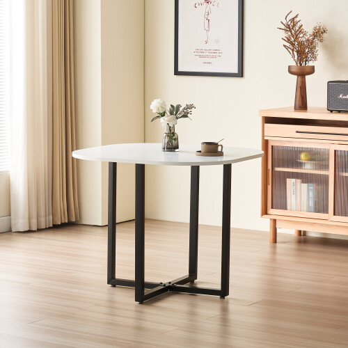 Comfy Living (White, Grey) 90cm Square Dining Table Set with 4 Chairs Various Colours 2