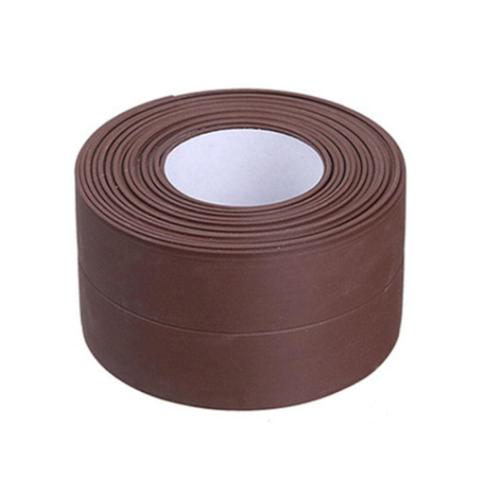 Caulk Strip Tape Pvc Self-Adhesive Waterproof For Shower Sink Bath Edge Seal Brown 3.2M X 3.8Cm 9084446909104