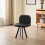 Comfy Living (Black, Black) 150cm Rectangular Dining Table With 6 Chairs Various Colours 6