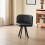 Comfy Living (Black, Black) 150cm Rectangular Dining Table With 6 Chairs Various Colours 7