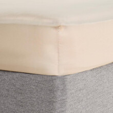 (Natural, Single) OHS Plain Dyed Fitted Bed Sheets Non-Iron Single Double King Superking