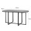 Comfy Living (Black, White) 150cm Rectangular Dining Table With 6 Chairs Various Colours 3