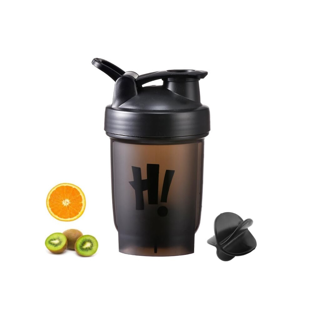 Black Protein Shaker Bottle 500Ml With Mixing Ball Bpa- And Dehp-Free Leakproof Flip-On Lid