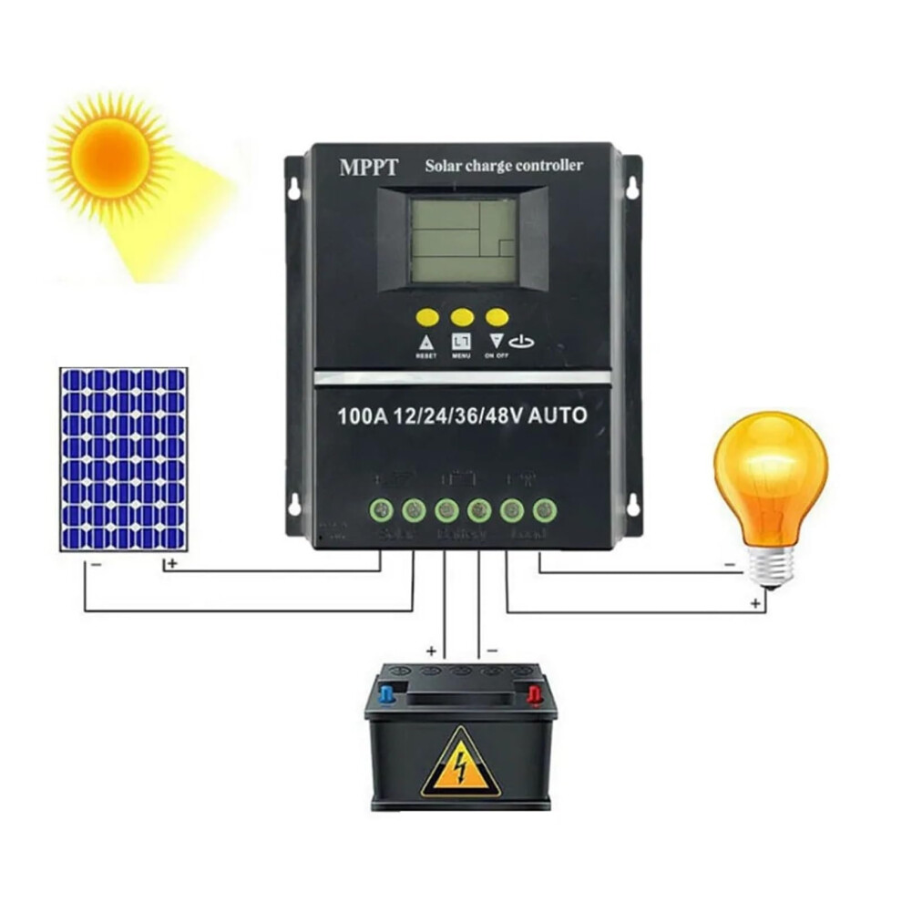 100A/80A/60A Mppt/Pwm Solar Charge Controller 12V-48V Auto Battery Charger For Solar Pv Systems (80A Small) 6447073685705