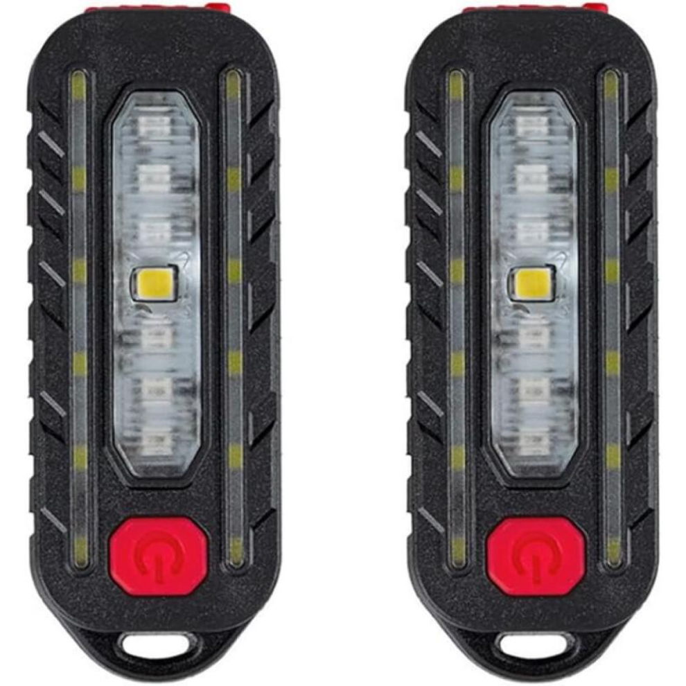 Black Friday 2Pcs Mini Flashlight Tactical Police Shoulder Light with Clip USB Rechargeable Touch Taillight Helmet Lamp Keychain Light-image-OPC-PKGNPS7-NEW