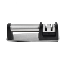 Black Friday Messerschärfer für gerade und gezackte Messer, 2-stufiges diamantbeschichtetes Radsystem, schärft stumpfe Messer (1 Stü