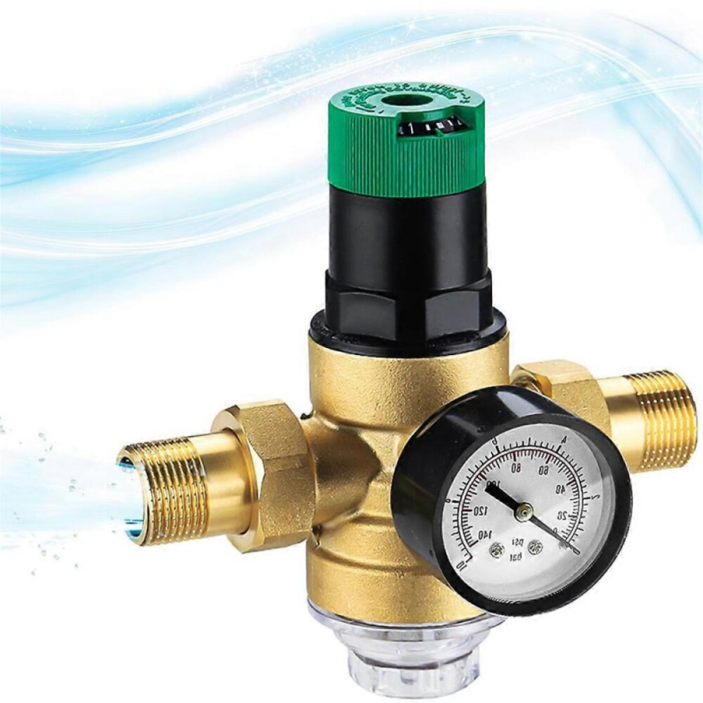 Black Friday Pressure Regulator Water 3/4In, with Water Pressure Gauge&Mesh Filter-image-OPC-PKGNQHB-NEW