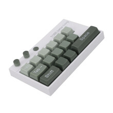 Luminous Mechanical Keyboard Ornament with Number Stickers, Green 62g