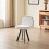 Comfy Living (White, White) 150cm Rectangular Dining Table With 6 Chairs Various Colours 7