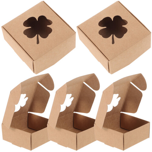 20Pièces Boîtes Kraft En Papier Durable Marron Pour Cadeaux 2