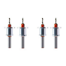 8mm Metal Countersink With Depth Stop - 4 Pack Woodworking Drill Bits For Wood And Plastic
