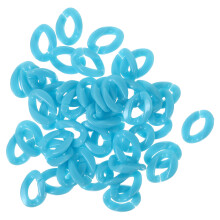 Durable Blue Acrylic Linking Rings For Jewelry Crafting 150pcs