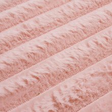 (Blush Pink Ribbed, 160 x 230cm) OHS Embossed Tufted Rug Arches Geo Waffle Ribbed Bubble Cable Knit Textured Soft Cosy Plush Plump Fleece Faux Fur Jacquard Anti-Slip Indoor
