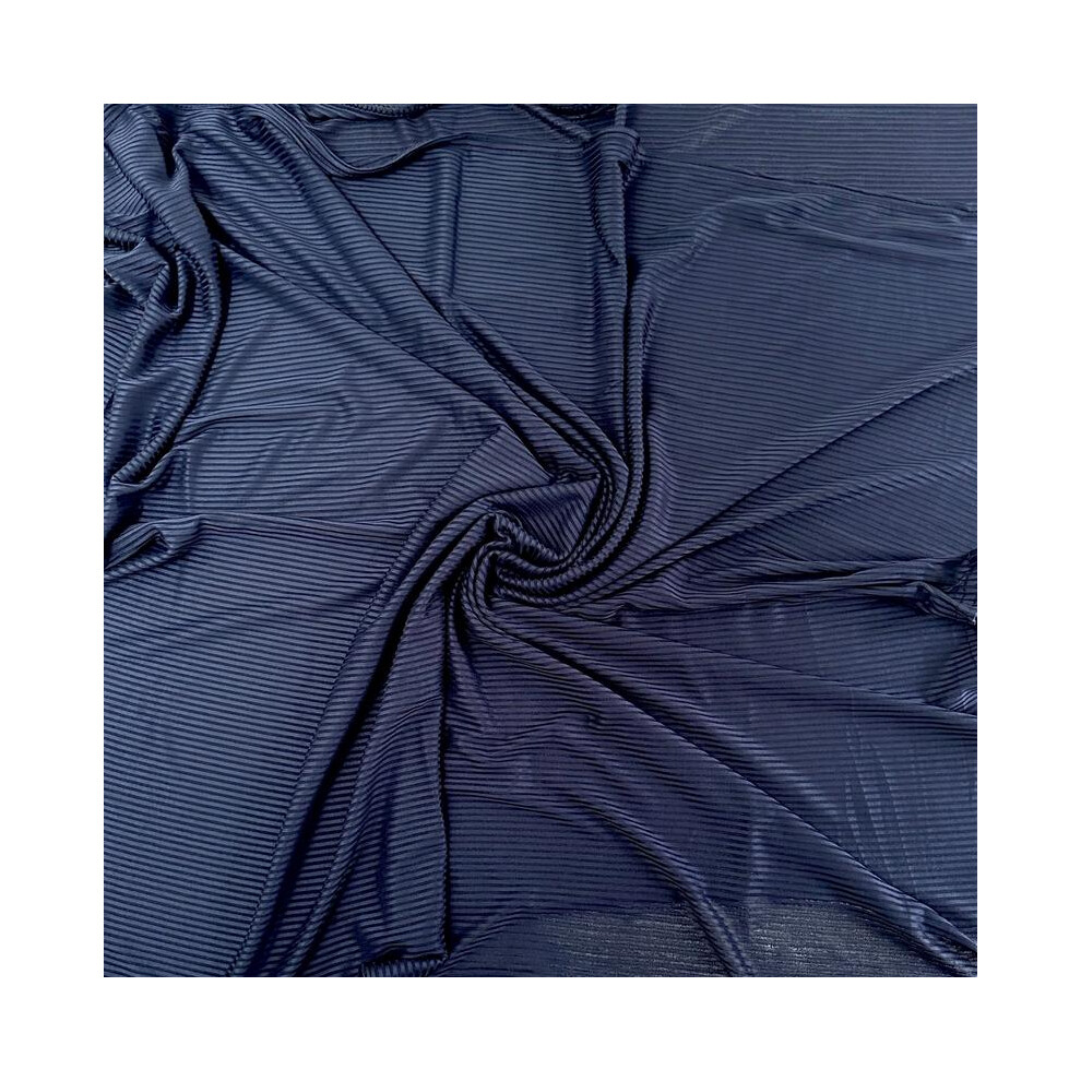 (Navy) *NEW* PREMIUM Ribbed Jersey Collection Textured STRETCHY Hijab Head Scarf-image-OPC-PKGNZRW-NEW