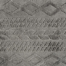 (Grey Cable Knit, 80 x 150cm) OHS Embossed Tufted Rug Arches Geo Waffle Ribbed Bubble Cable Knit Textured Soft Cosy Plush Plump Fleece Faux Fur Jacquard Anti-Slip Indoor