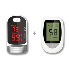 Finger Clip Blood Glucose Monitor Smart Portable Blood Glucose Testing Kit for Elderly Home Travelers Walkbee SZRH A-F