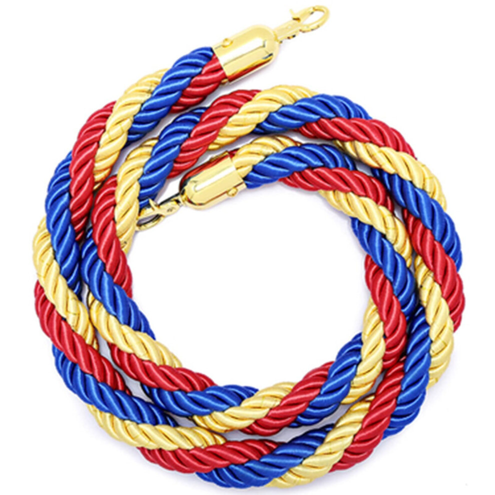 Rope Barrier 6ft/185cm Colorful Thick Rope With Gold Plated Hooks For Queue Line And Stanchion Posts, Christmas Decor-image-OPC-PKGP286-NEW
