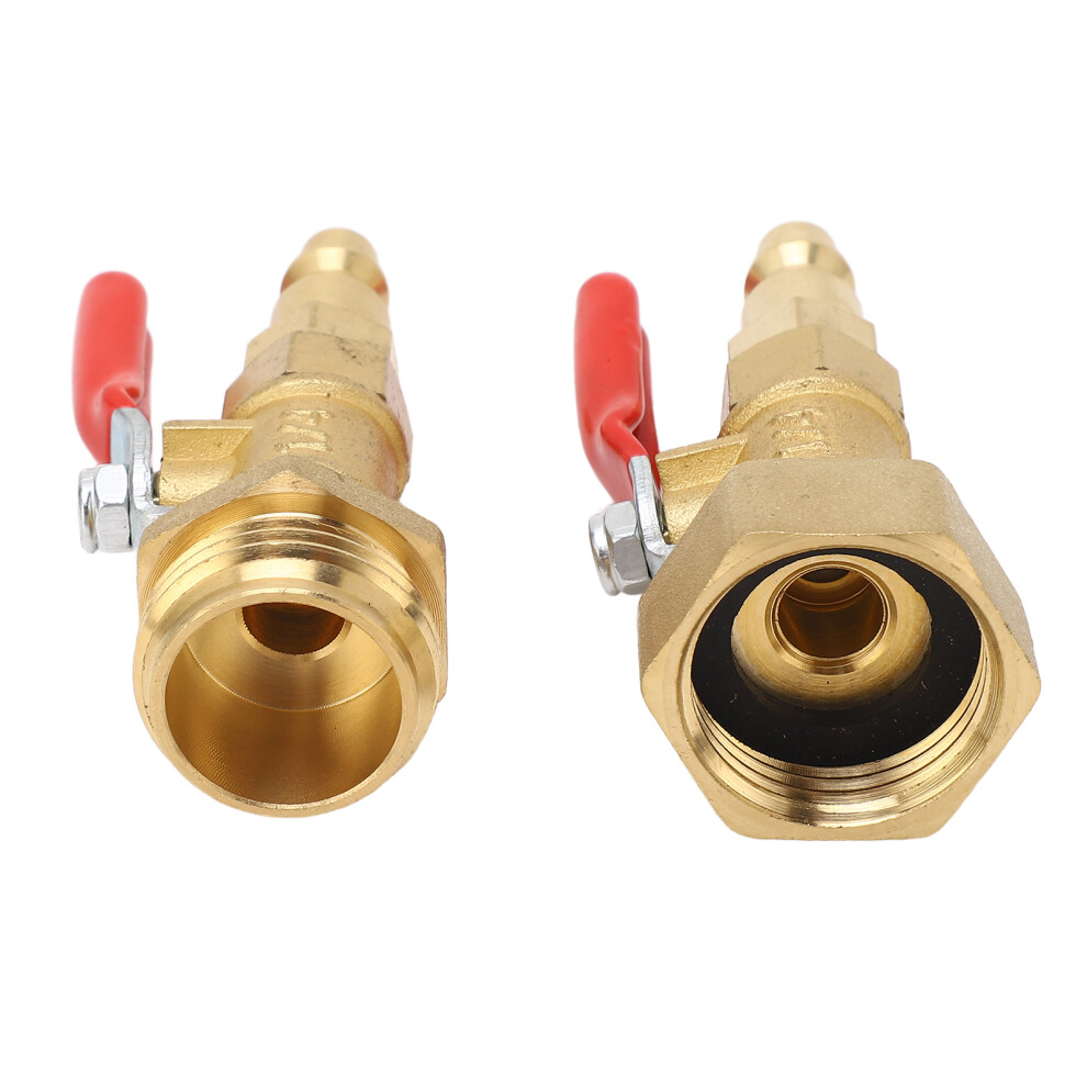 2Pcs Rv Blowout Adapter Set With Ball Valve, Metal, For Travel Trailer & Camper 5051349589607