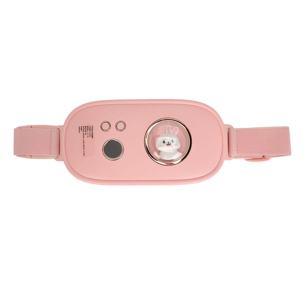 Pink Portable Menstrual Heating Pad With Vibration & Adjustable Modes, 2500Mah Battery