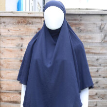 (Navy) KHIMAR Elegant One-Size Khimar for Modest Casual Wear - Comfortable and Flattering