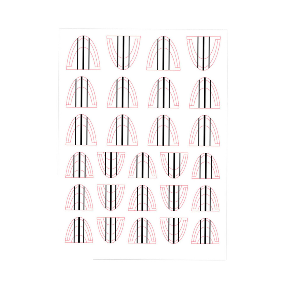 Adhesive Nail Art Decals Plaids Line Nail Art Stickers-H33