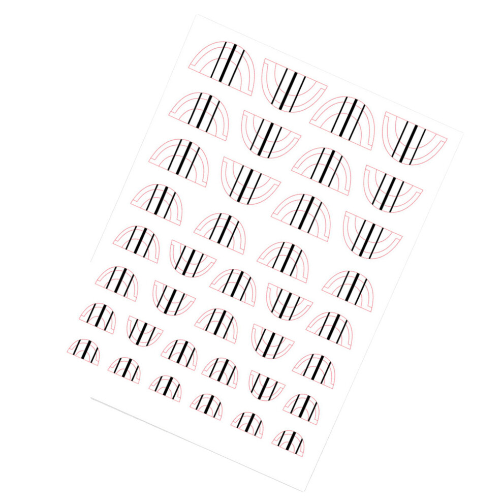 Line Nail Art Sticker,3D Adhesive Nail Decals French Nail-H34