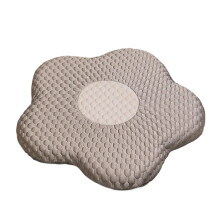 Lovely Cushion Flower Shape Floormat Pillow Soft Easy to-grey